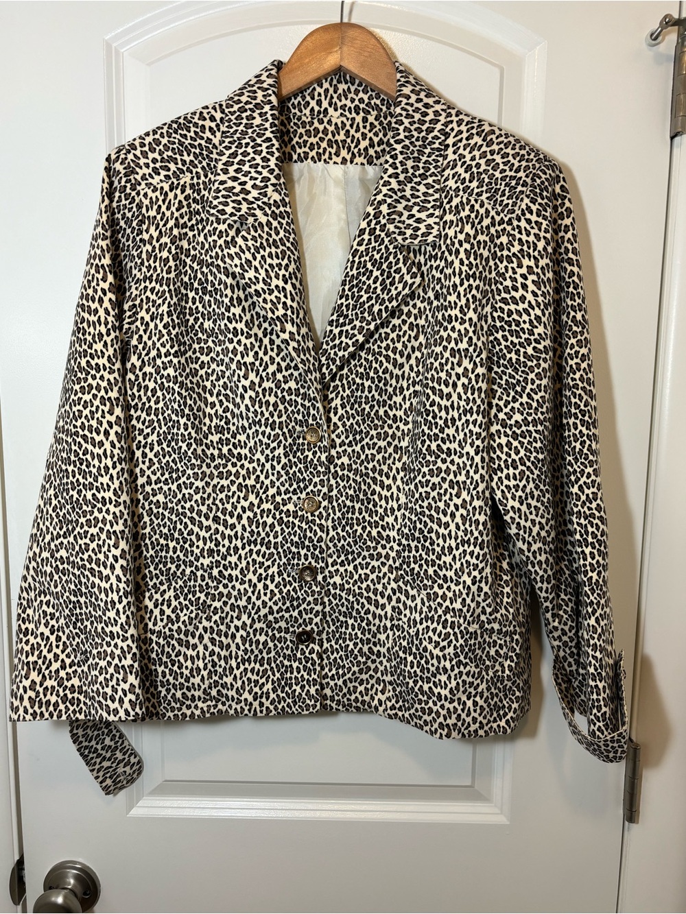 Vintage Nat Kaplan Jacket Womens 12 Animal Print Ultrasuede #275